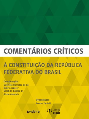 cover image of Comentários críticos à Constituição da República Federativa do Brasil